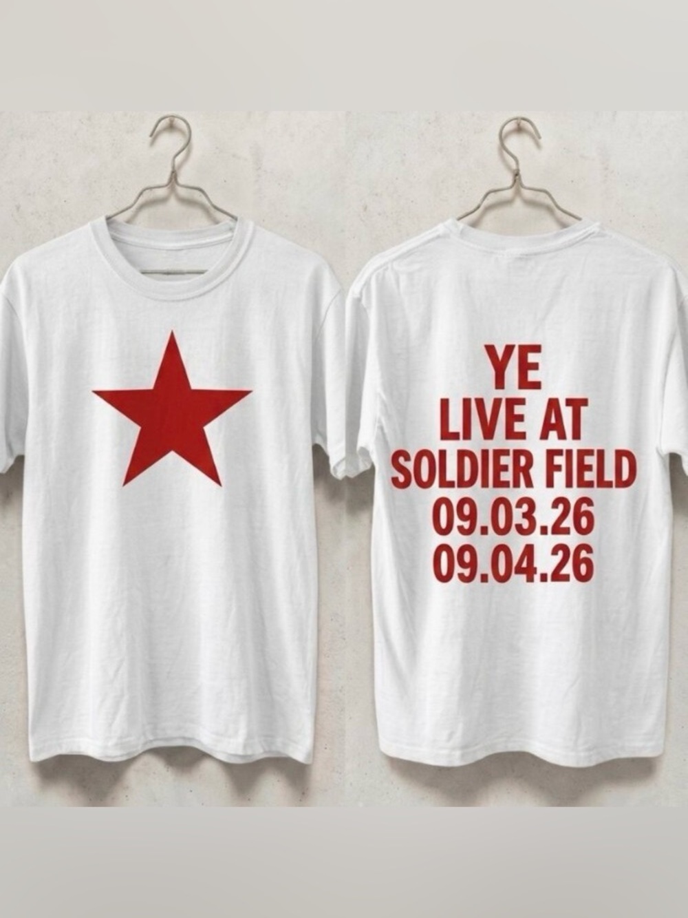 Kanye West Ye Chicago 2026 Concert T-Shirt